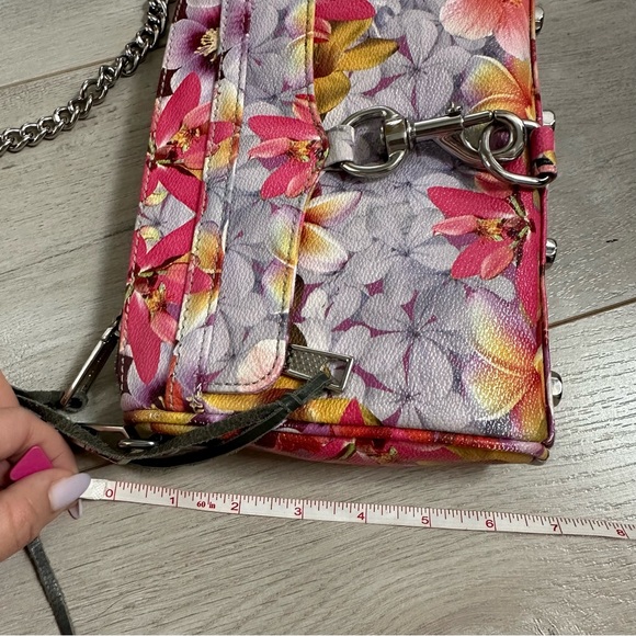 Rebecca Minkoff floral cross body bag on chain and leather - Picture 7 of 17